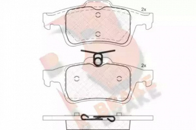 R BRAKE rb1825 -  Комплект тормозных колодок, дисковый тормоз